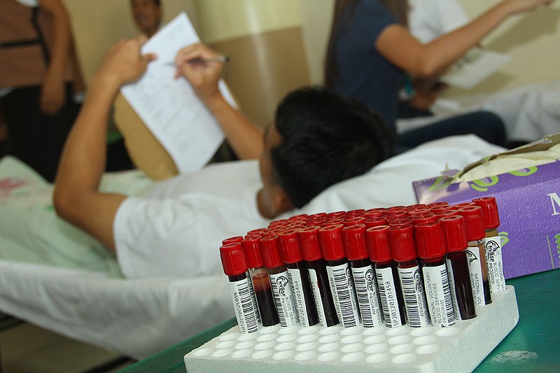 MCGI donors at the ADD Transient Home in Pampanga take part in a Mass Blood Donation drive in partnership with the Philippine Red Cross.