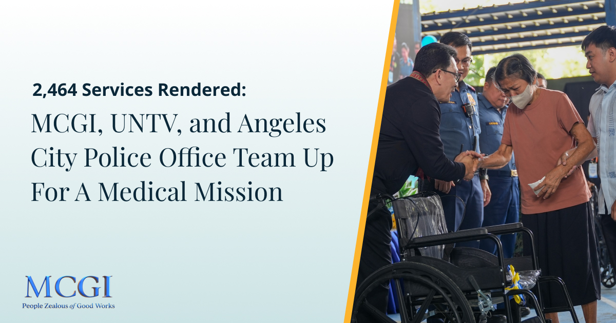 2,464 Services Rendered: MCGI, UNTV, and Angeles City Police Office Team Up For A Medical Mission