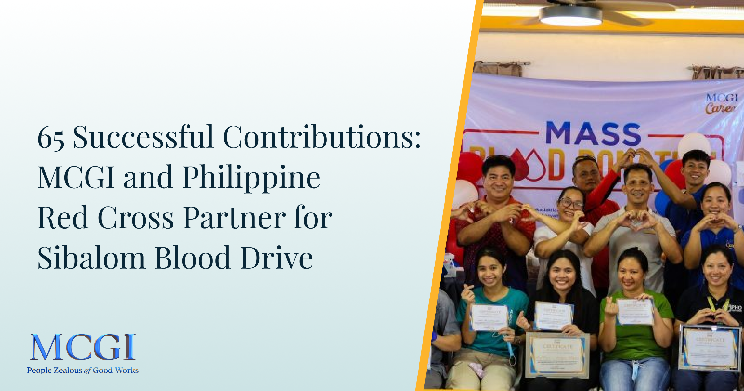 65 Successful Contributions: MCGI and Philippine Red Cross Partner for Sibalom Blood Drive